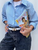 کمربند زنانه خارجی سگک دوبل دایرهای – عرض ۲.۵ سانت، قد ۱۱۰ سانت