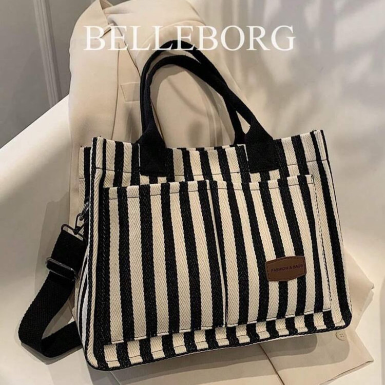 کیف دوشی کتان کبریتی راه striped۰۰۴۷